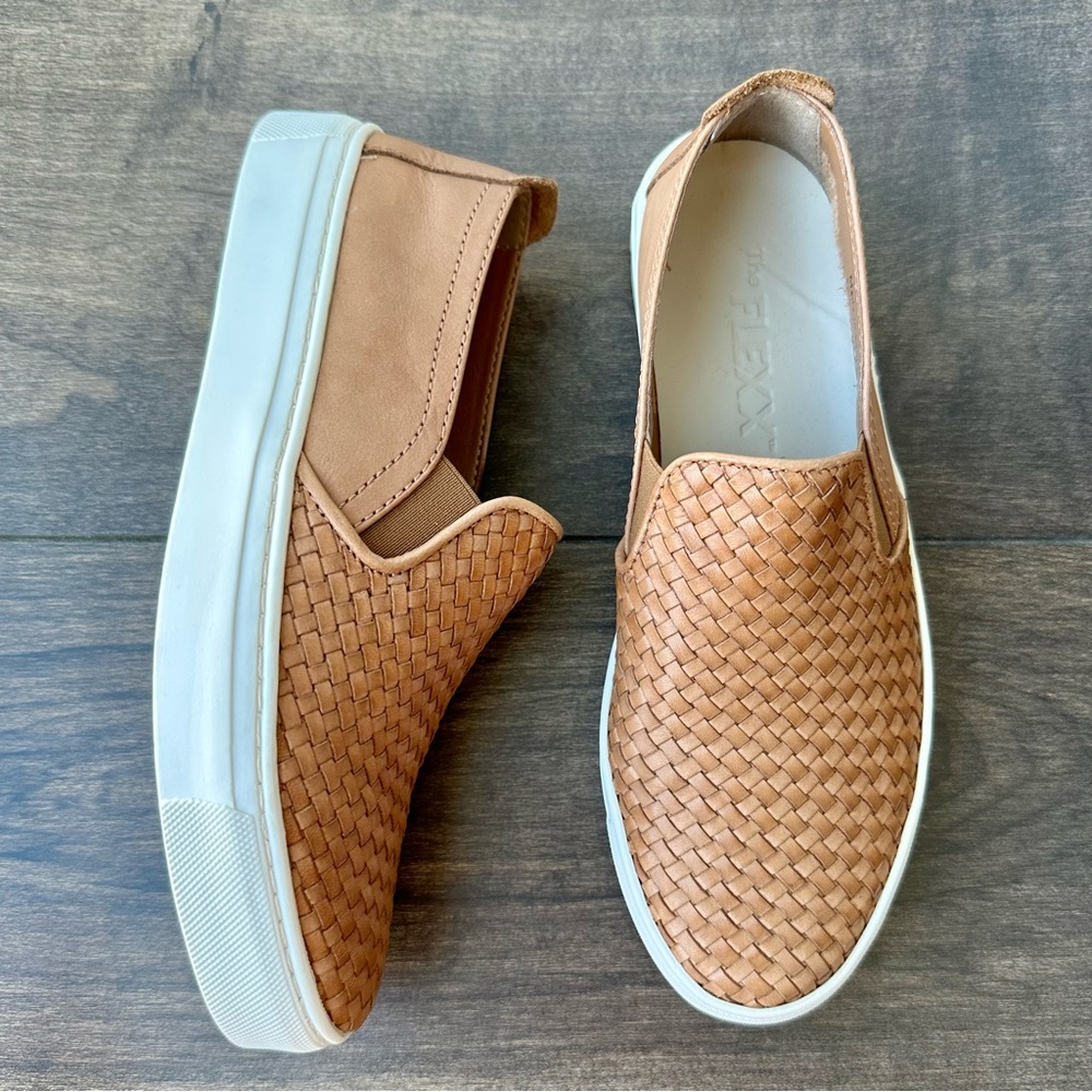 The Flexx 'Sneak Name' Slip-On Sneakers - Women’s Size 6 - Tanish Brown